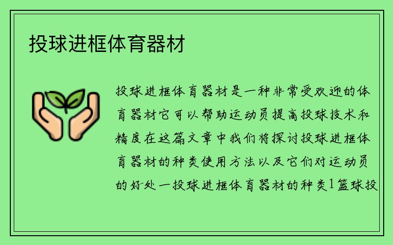 投球进框体育器材