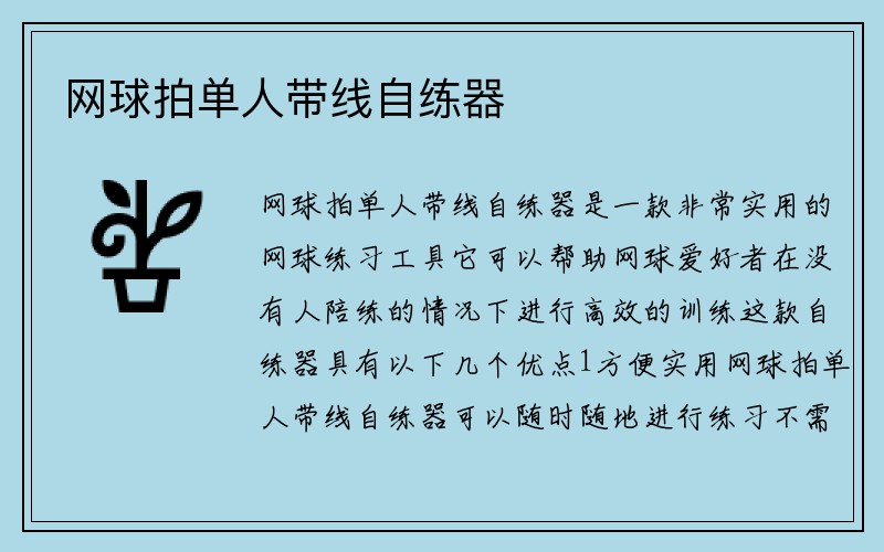 网球拍单人带线自练器