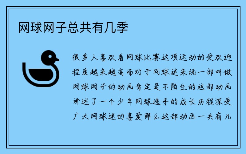 网球网子总共有几季